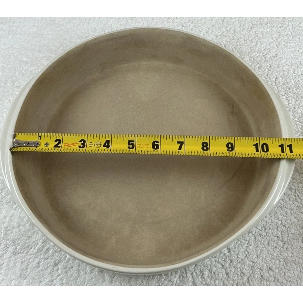 Pampered Chef 11-inch Deep Dish Ridged Baker Stoneware Pie Plate RETIRED